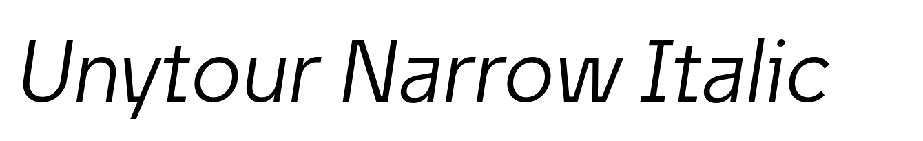 Unytour Narrow Italic